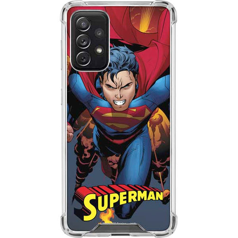 DC Comics Superman Action Flying Pose Galaxy A72 5G Clear Case